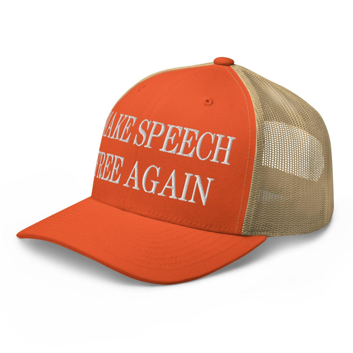 Make Speech Free Again Embroidered Mesh Trucker Hat