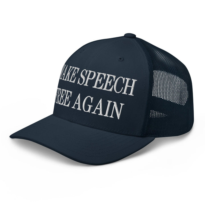 Make Speech Free Again Embroidered Mesh Trucker Hat