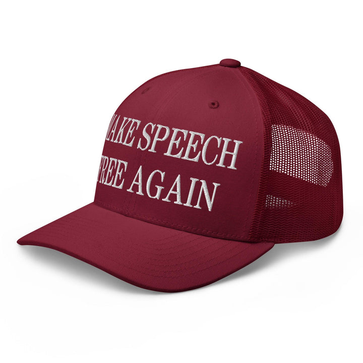 Make Speech Free Again Embroidered Mesh Trucker Hat