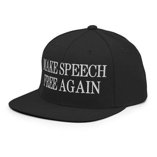 Make Speech Free Again Flat Bill Brim Snapback Hat