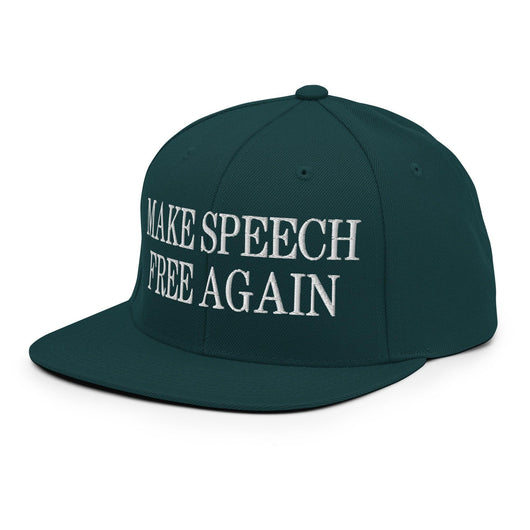 Make Speech Free Again Flat Bill Brim Snapback Hat