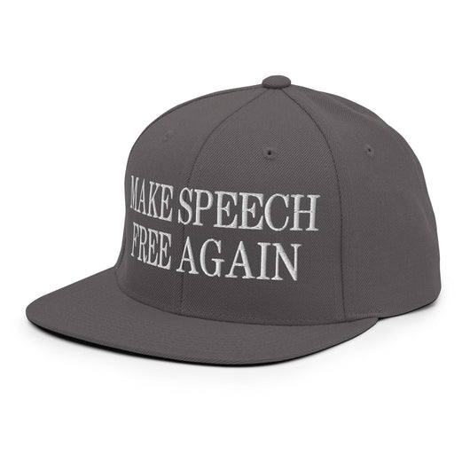 Make Speech Free Again Flat Bill Brim Snapback Hat
