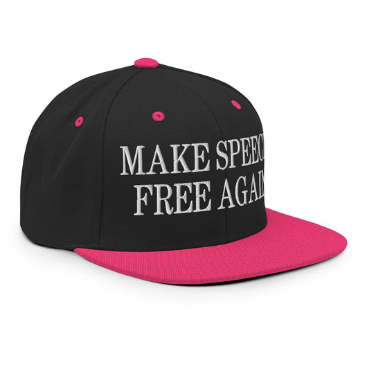 Make Speech Free Again Flat Bill Brim Snapback Hat