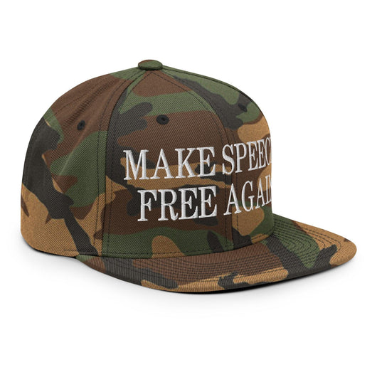 Make Speech Free Again Flat Bill Brim Snapback Hat