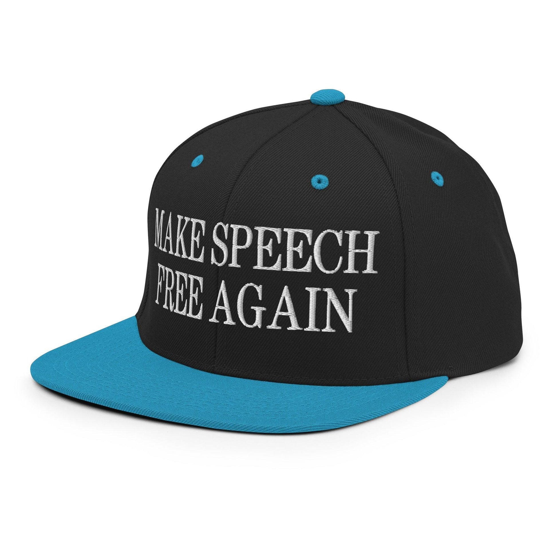 Make Speech Free Again Flat Bill Brim Snapback Hat - Headwear