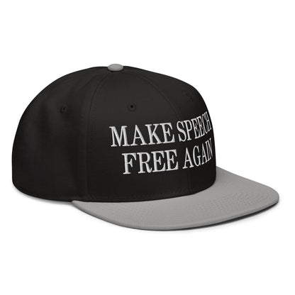 Make Speech Free Again High Crown Snapback Hat - Headwear