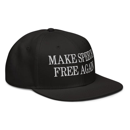 Make Speech Free Again High Crown Snapback Hat - Headwear