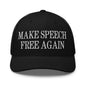 Make Speech Free Again Retro Trucker Hat - Black - Headwear