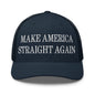 Make Us Straight Again Embroidered Mesh Trucker Hat - Navy