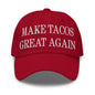 Make Tacos Great Again Embroidered Dad Hat - Cranberry
