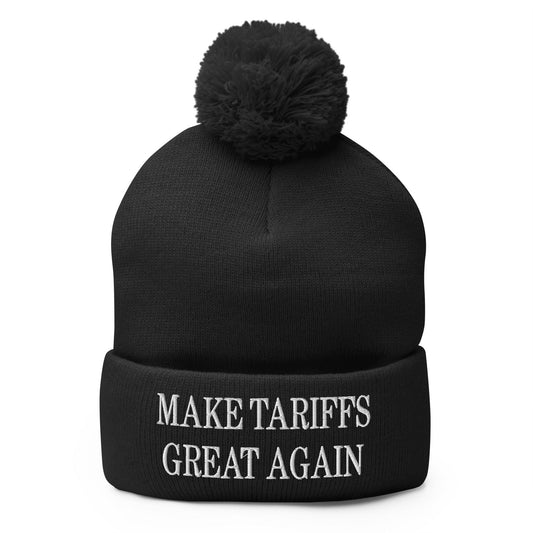 Make Tariffs Great Again Embroidered Knit Pom Pom Beanie - Toronto Screen Printing