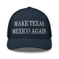 Make Texas Mexico Again Embroidered Mesh Trucker Hat - Navy