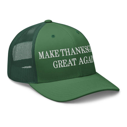 Make Thanksgiving Great Again Embroidered Mesh Trucker Hat