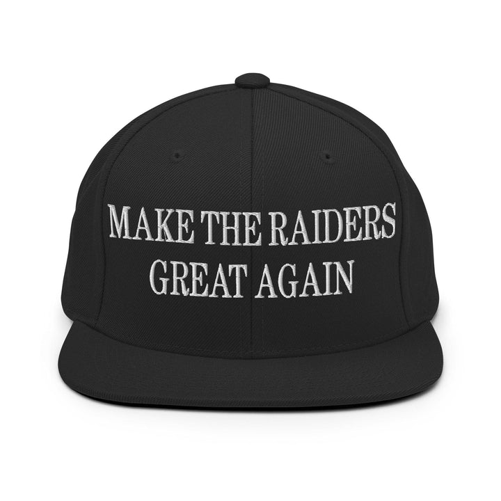Make Them Great Again Embroidered Flat Bill Brim Snapback Hat - Black