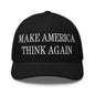 Make Us Think Again Embroidered Mesh Trucker Hat - Black