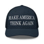 Make Us Think Again Embroidered Mesh Trucker Hat - Navy
