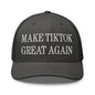 Gray Make TikTok Great Embroidered Mesh Trucker Hat for stylish casual wear