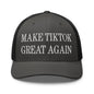 Gray Make TikTok Great Embroidered Mesh Trucker Hat for trendy fashion and casual wear