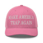 Make Us Trap Again Embroidered Mesh Trucker Hat - Pink
