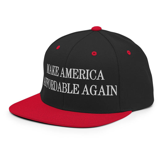 Make Us Affordable Again Embroidered Flat Bill Brim Snapback Hat