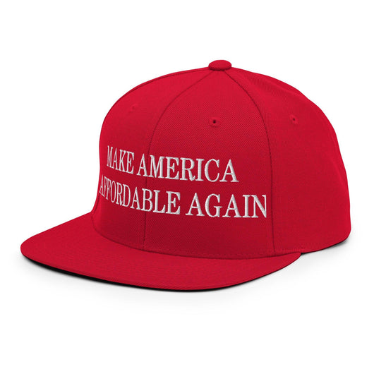 Make Us Affordable Again Embroidered Flat Bill Brim Snapback Hat