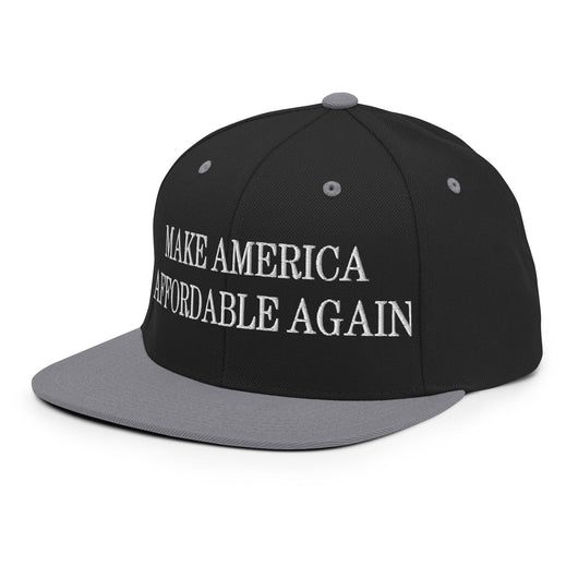 Make Us Affordable Again Embroidered Flat Bill Brim Snapback Hat