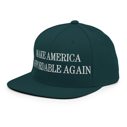 Make Us Affordable Again Embroidered Flat Bill Brim Snapback Hat