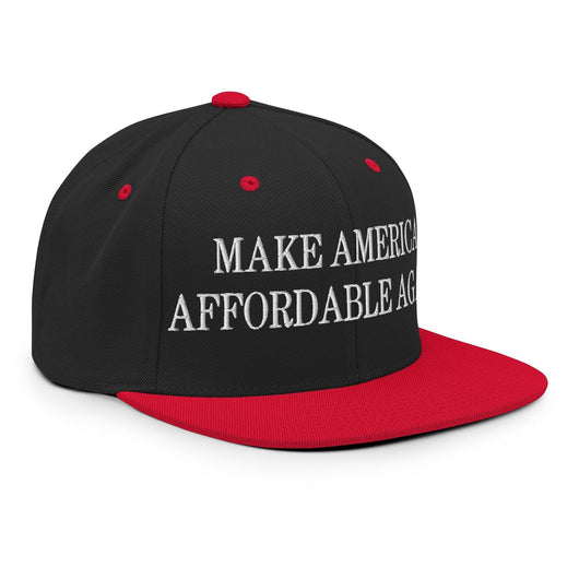 Make Us Affordable Again Embroidered Flat Bill Brim Snapback Hat