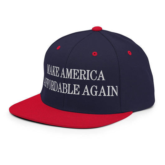 Make Us Affordable Again Embroidered Flat Bill Brim Snapback Hat