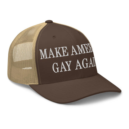 Make Us Gay Again Embroidered Mesh Trucker Hat