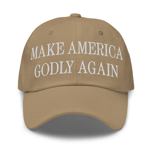 Make Us Godly Again Embroidered Dad Hat - Khaki
