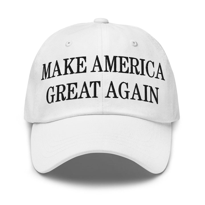 Make Us Great Again MAGA Golf Dad Hat - White