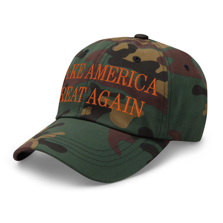 Make Us Great Again MAGA Orange Dad Hat