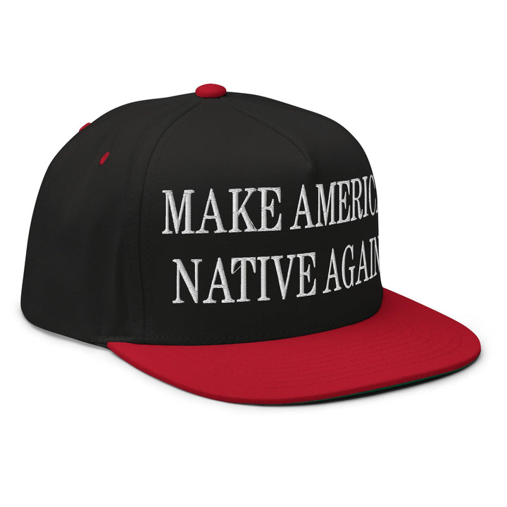 Make Us Native Again Embroidered 5 Panel Flat Bill Brim Snapback Hat