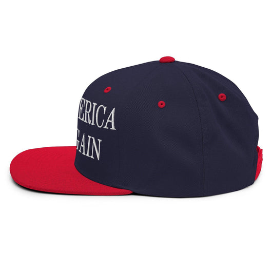 Make Us Send Again Embroidered Flat Bill Brim Snapback Hat