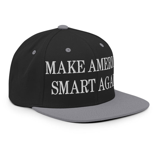 Make Us Smart Again Embroidered Flat Bill Brim Snapback Hat