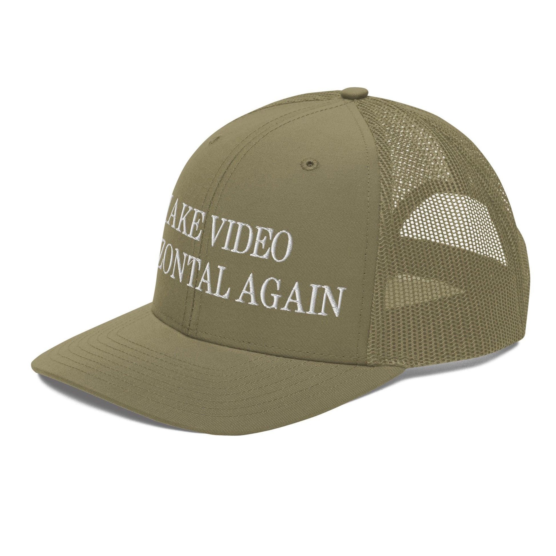 Make Video Horizontal Again Embroidered Classic Mesh Trucker Hat