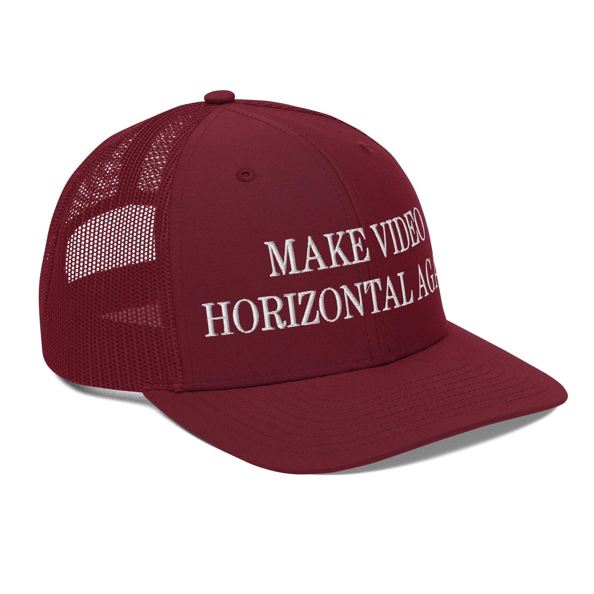 Make Video Horizontal Again Embroidered Classic Mesh Trucker Hat