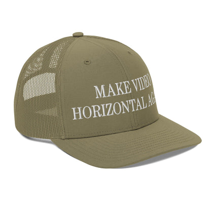 Make Video Horizontal Again Embroidered Classic Mesh Trucker Hat