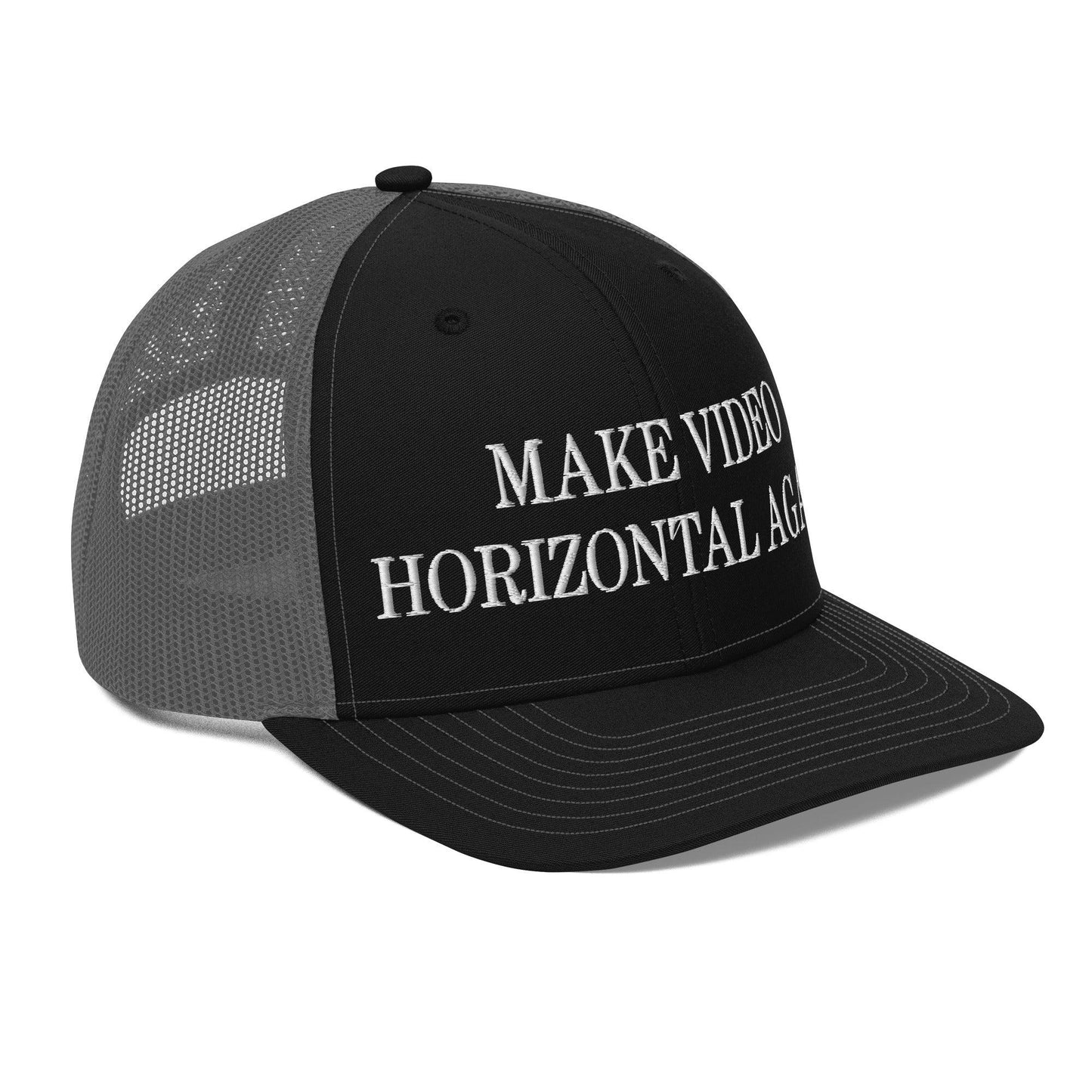 Make Video Horizontal Again Embroidered Classic Mesh Trucker Hat