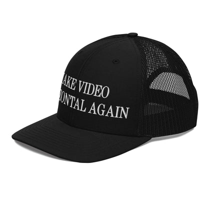 Make Video Horizontal Again Embroidered Classic Mesh Trucker Hat
