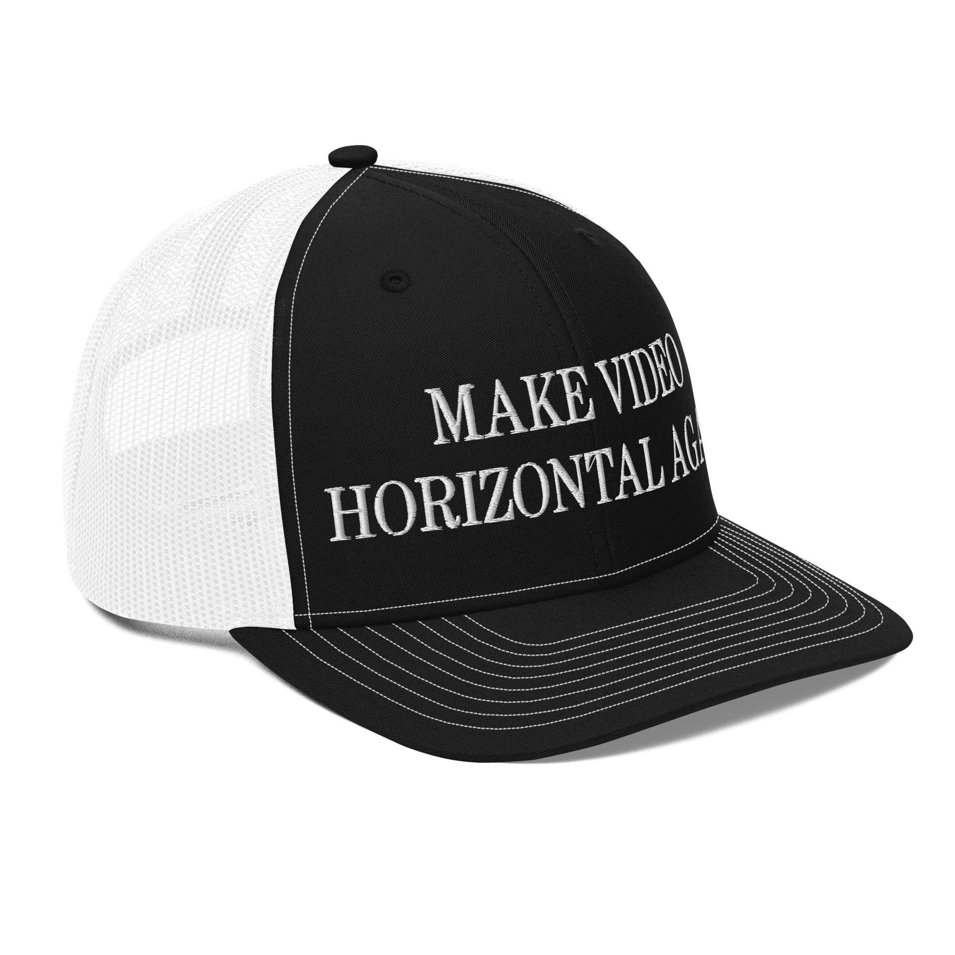 Make Video Horizontal Again Embroidered Classic Mesh Trucker Hat