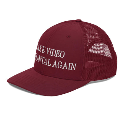 Make Video Horizontal Again Embroidered Classic Mesh Trucker Hat