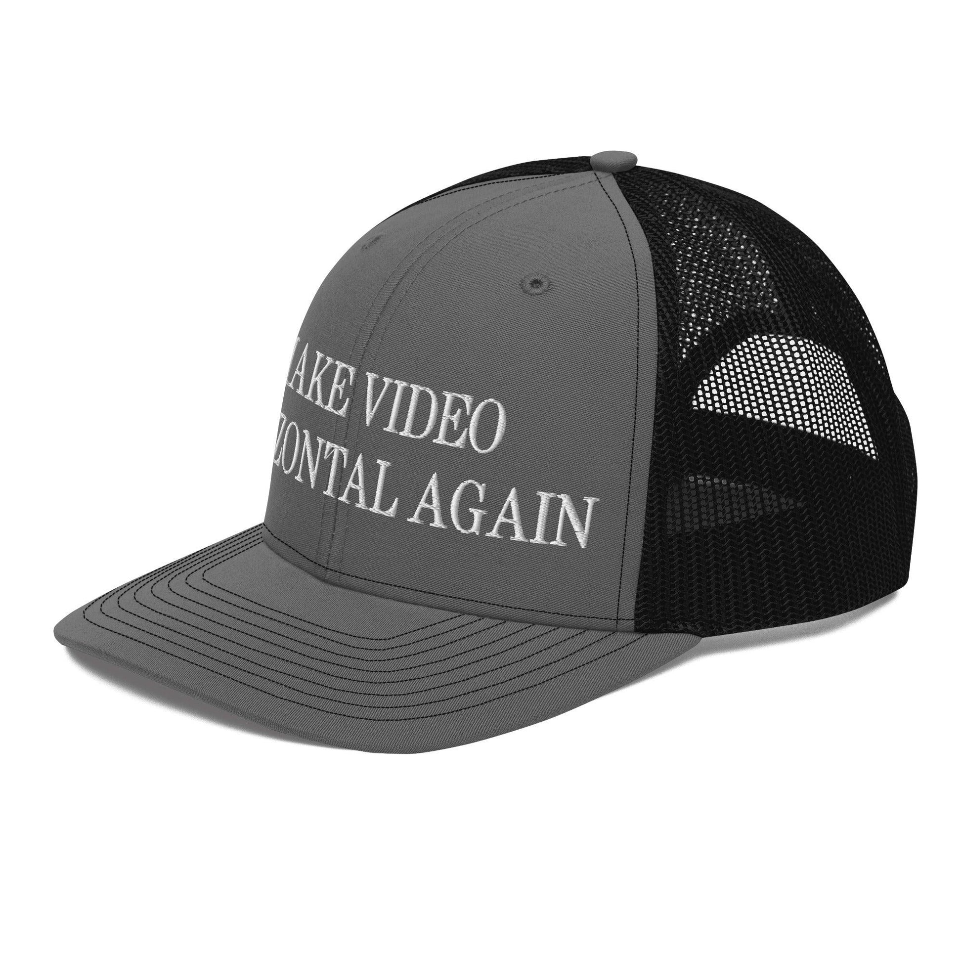 Make Video Horizontal Again Embroidered Classic Mesh Trucker Hat