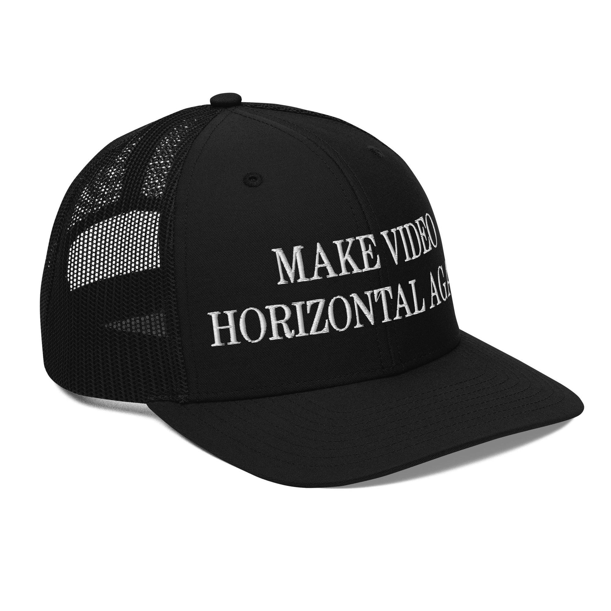 Make Video Horizontal Again Embroidered Classic Mesh Trucker Hat