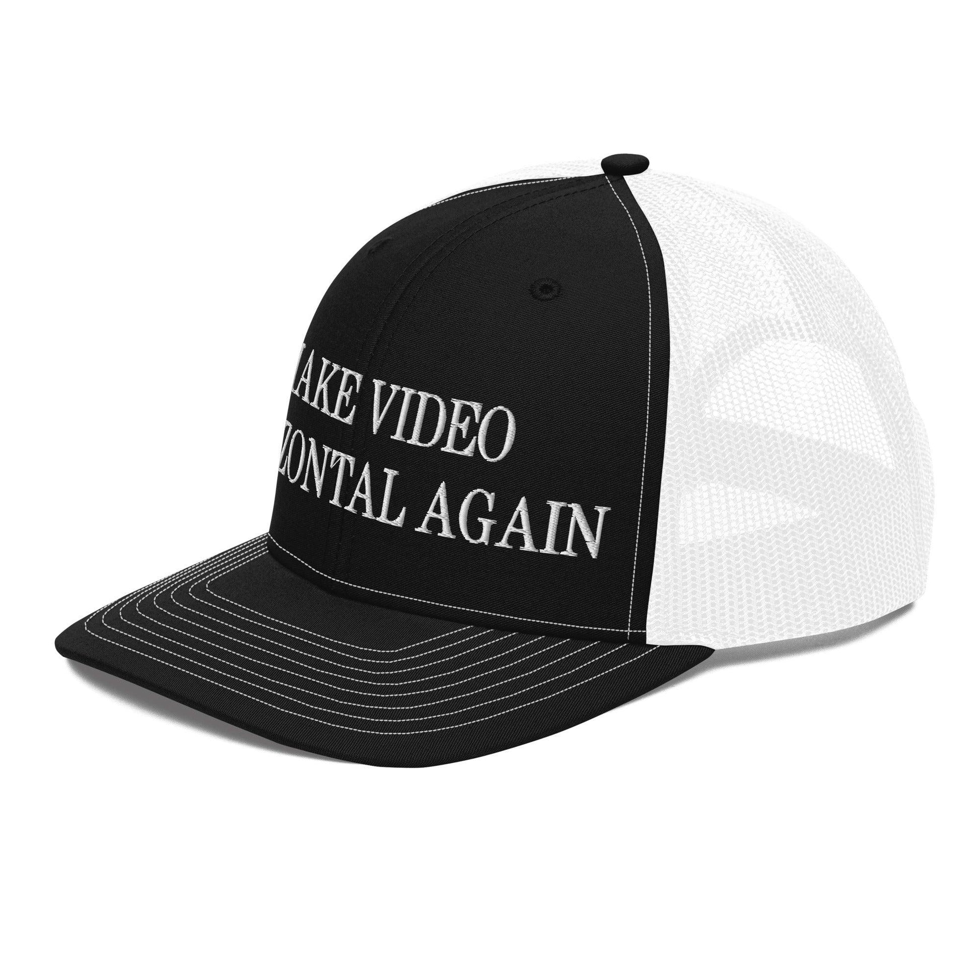 Make Video Horizontal Again Embroidered Classic Mesh Trucker Hat