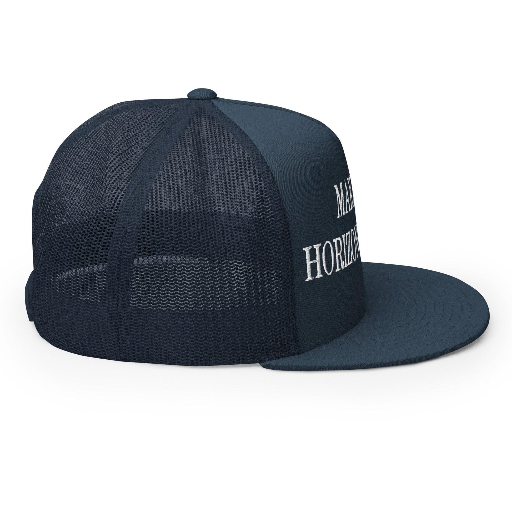 Make Video Horizontal Again Embroidered Mesh Flat Bill Brim Trucker Hat