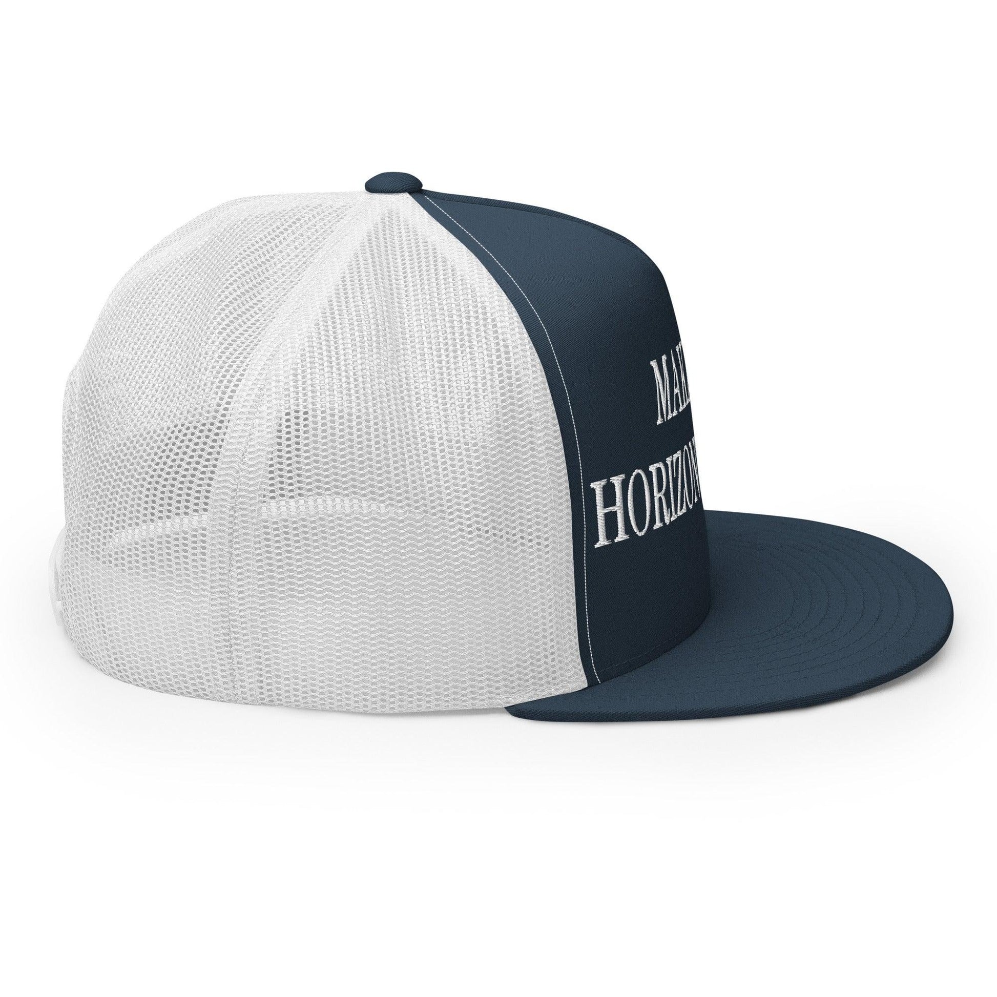 Make Video Horizontal Again Embroidered Mesh Flat Bill Brim Trucker Hat