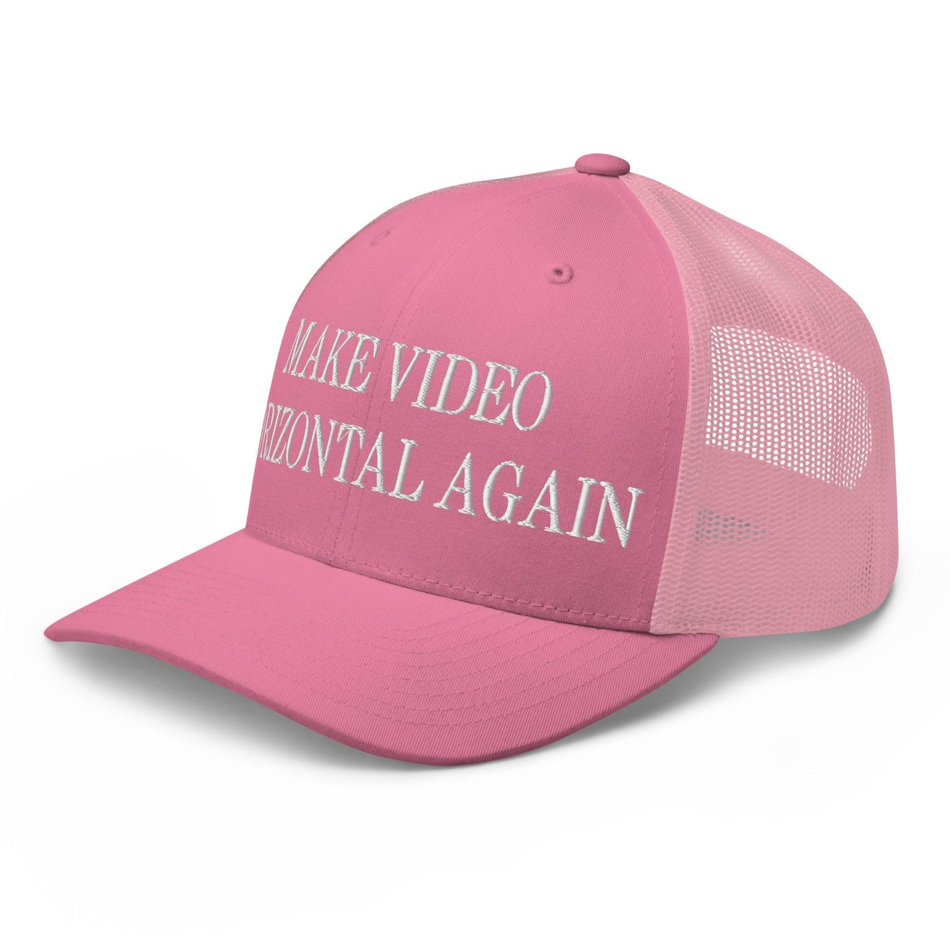 Make Video Horizontal Again Embroidered Mesh Trucker Hat