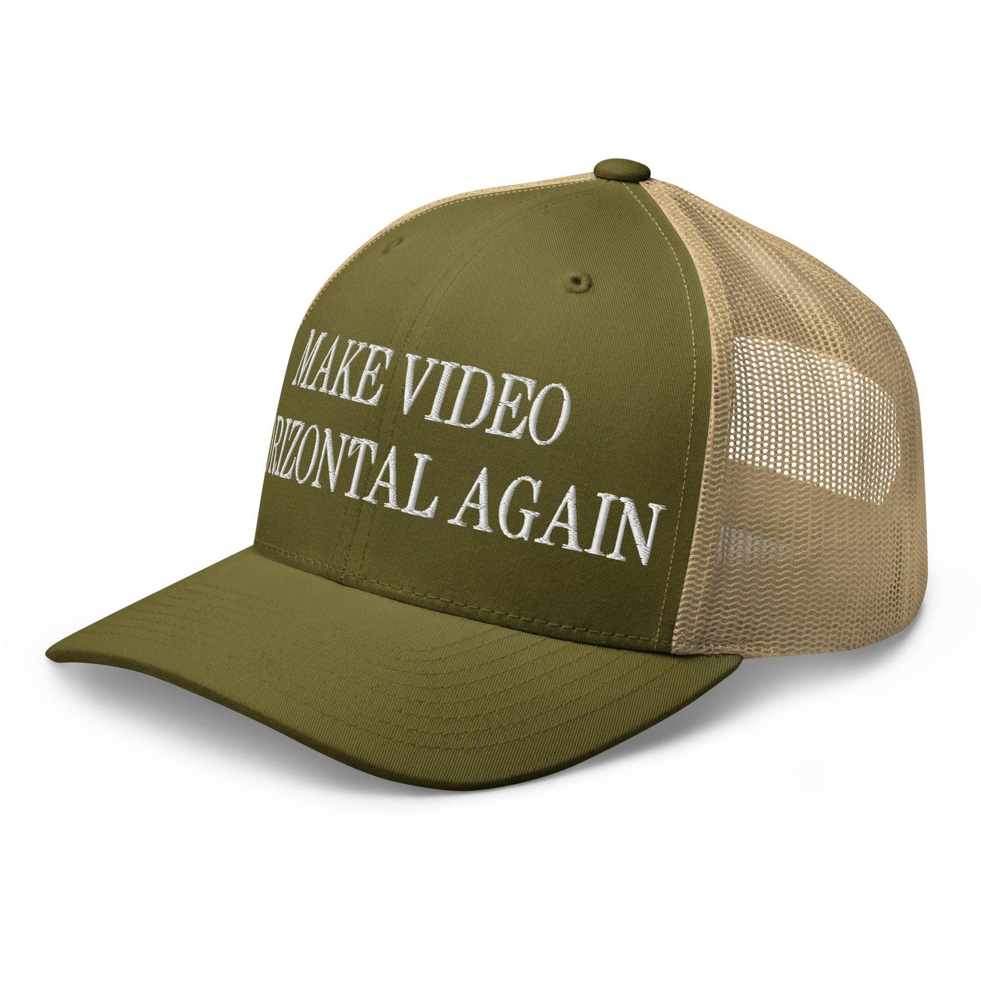 Make Video Horizontal Again Embroidered Mesh Trucker Hat